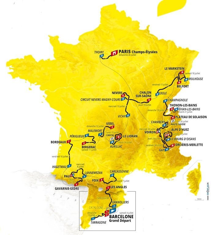 Route Tour de France 2026